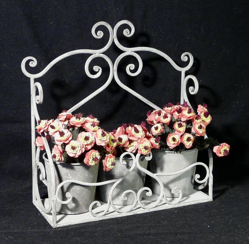 Wandhalter Blumentopf Topfhalter vintage Metall Blumenkasten Wandregal